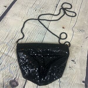 Vintage La Regale Elegant Black metal mesh Women's Bag